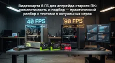 Видеокарта 8 ГБ для апгрейда старого ПК: совместимость и подбор — практический разбор с тестами в актуальных играх